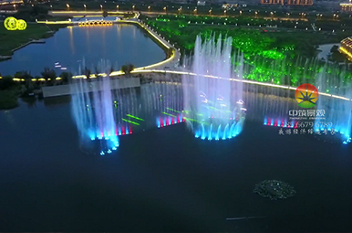 巴彦浩特喷泉夜景亮化工程